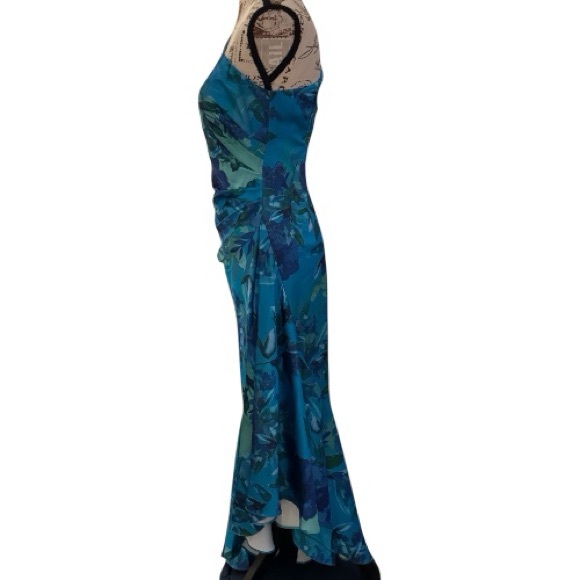 Eliza J One Shoulder Blue Floral Dress - Picture 3 of 7